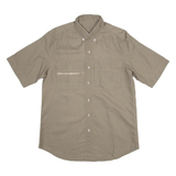Mens Plain Shirt Brown M