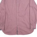 TED BAKER Endurance Mens Shirt Red Houndstooth Long Sleeve L