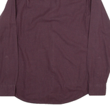 TOMMY HILFIGER New York Fit Mens Plain Shirt Maroon Long Sleeve M