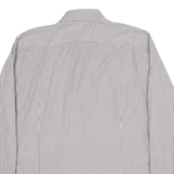 TOMMY HILFIGER Slim Fit Mens Shirt Grey Striped Long Sleeve XL
