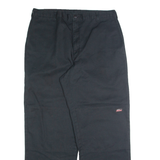 DICKIES Workwear Mens Trousers Black Regular Straight W38 L32