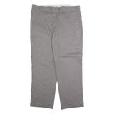 DICKIES Chino Mens Trousers Grey Regular Straight W38 L30