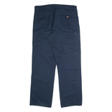 DICKIES Mens Trousers Blue Regular Straight W38 L32