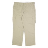 DICKIES Cargo Mens Trousers Beige Regular Straight W38 L30