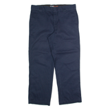 DICKIES Chino Mens Trousers Blue Regular Straight W36 L30