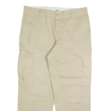DICKIES Cargo Chino Mens Trousers Beige Regular Straight W34 L27