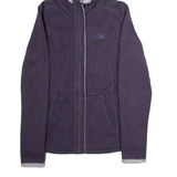 THE NORTH FACE Womens Fleece Jacket Purple Knit Hooded S