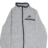 NIKE Womens Fleece Jacket Grey Knit M