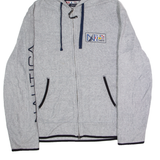 NAUTICA Mens Fleece Jacket Grey Hooded L