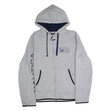 NAUTICA Mens Fleece Jacket Grey Hooded L