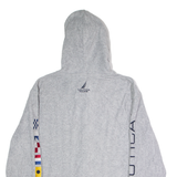 NAUTICA Mens Fleece Jacket Grey Hooded L