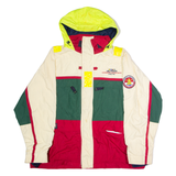 TOMMY HILFIGER Sailing Gear Mens Coat Cream 90s Hooded Colourblock 2XL