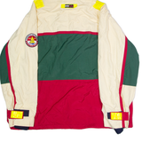 TOMMY HILFIGER Sailing Gear Mens Coat Cream 90s Hooded Colourblock 2XL