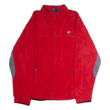 STARTER Mens Fleece Jacket Red Colourblock L