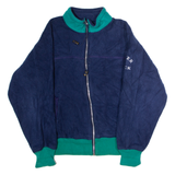 CUTTER&BUCK Mens Fleece Jacket Blue 90s Colourblock L