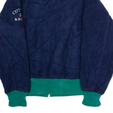 CUTTER&BUCK Mens Fleece Jacket Blue 90s Colourblock L
