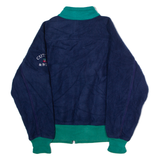 CUTTER&BUCK Mens Fleece Jacket Blue 90s Colourblock L