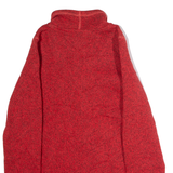 THE NORTH FACE Womens Fleece Jacket Red Knit S