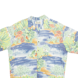 KONA KAI Mens Hawaiian Shirt Blue Crazy Pattern XL