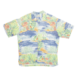 KONA KAI Mens Hawaiian Shirt Blue Crazy Pattern XL