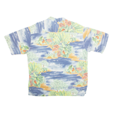 KONA KAI Mens Hawaiian Shirt Blue Crazy Pattern XL