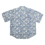 UNTIED Mens Hawaiian Shirt Blue Crazy Pattern XL
