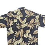 PIERRE CARDIN Mens Hawaiian Shirt Blue Floral S