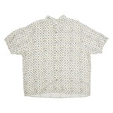 NATURAL ISSUE Mens Hawaiian Shirt Grey Crazy Pattern XL