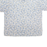 COOKE STREET Mens Hawaiian Shirt Blue Floral XL