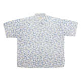 COOKE STREET Mens Hawaiian Shirt Blue Floral XL