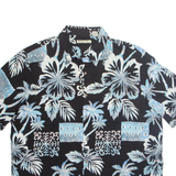 BATIK BAY Mens Hawaiian Shirt Black Floral XL