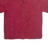 HAVANNAH JACK'S CAFE Mens Hawaiian Shirt Maroon Floral L
