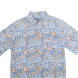 WEST MARINE Mens Shirt Blue Crazy Pattern M