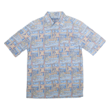 WEST MARINE Mens Shirt Blue Crazy Pattern M