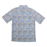 WEST MARINE Mens Shirt Blue Crazy Pattern M