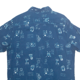 BALL BEACHWEAR Mens Shirt Blue Crazy Pattern L