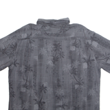 CAMPIA Mens Hawaiian Shirt Grey Floral XL