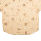 SCANDIA WOODS Mens Hawaiian Shirt Brown Crazy Pattern XL