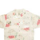 BUNGALOW BRAND Mens Hawaiian Shirt Beige Floral XL