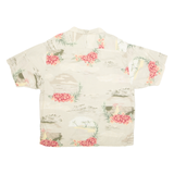 BUNGALOW BRAND Mens Hawaiian Shirt Beige Floral XL