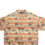 CONSENSUS Mens Hawaiian Shirt Orange Floral 2XL