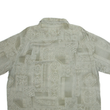 BATIK BAY Mens Hawaiian Shirt Grey Crazy Pattern XL