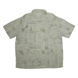 BATIK BAY Mens Hawaiian Shirt Grey Crazy Pattern XL