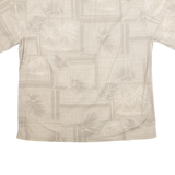 BATIK BAY Mens Hawaiian Shirt Grey Floral L