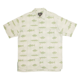 DICK IDOL Mens Shirt Green Crazy Pattern M