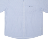 PIERRE CARDIN Mens Shirt Blue Pinstripe 2XL
