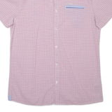 GUESS Slim Fit Mens Shirt Pink Check M
