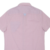 GUESS Slim Fit Mens Shirt Pink Check M