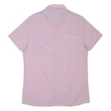 GUESS Slim Fit Mens Shirt Pink Check M