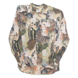 ALEXANDRA Womens Printed Blouse Green Long Sleeve Crazy Pattern 2XL